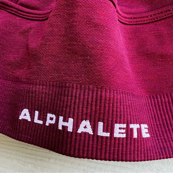Alphalete Amplify High-Impact Padded Sports Bra - Bordeaux, Size Small - Picture 6 of 9